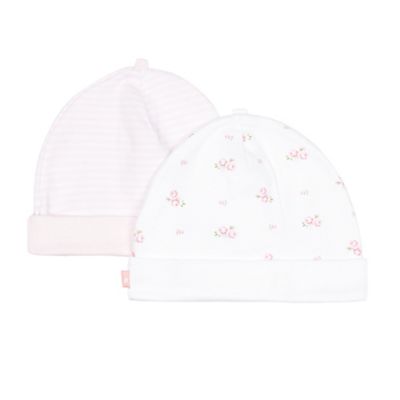 Set of pink baby girls' hats